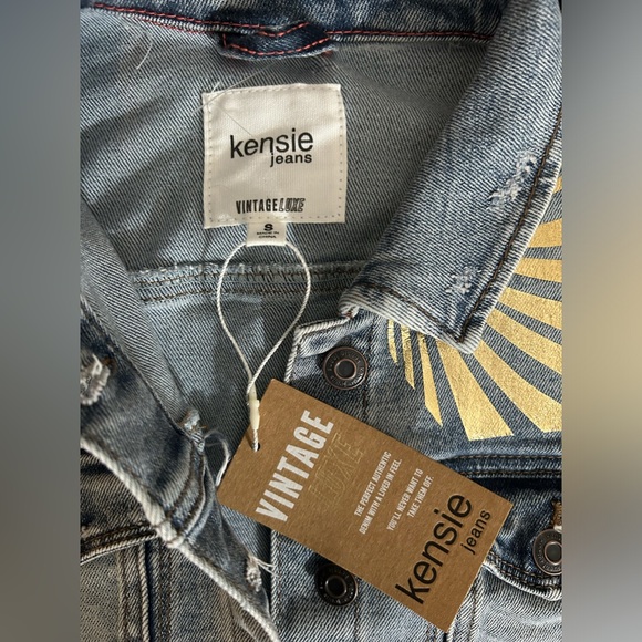 Kensie Jeans Reworked Handmade one of a kind Reconstructed DIY denim Jean jacket - Picture 9 of 9